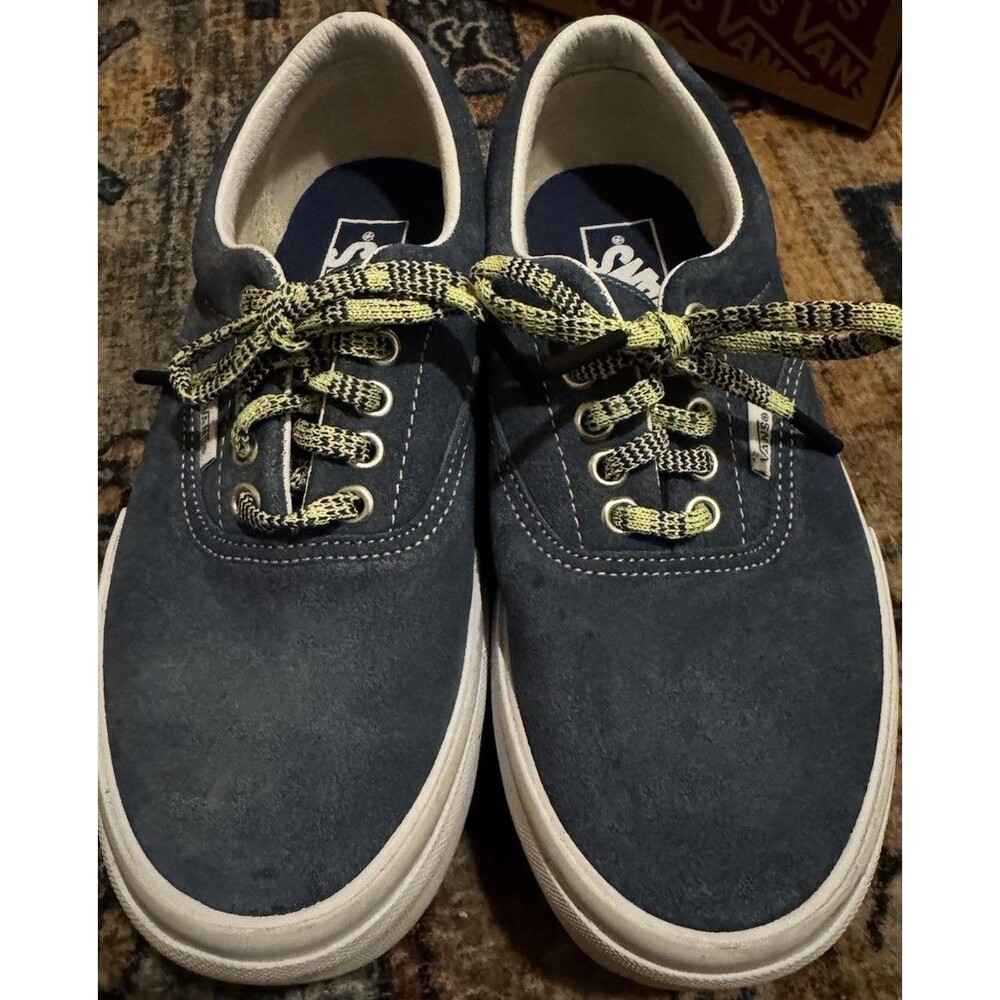 EUC Vans Multi Lace Era Stacked Cement Blue Suede Platform Sneakers M6.5 W8